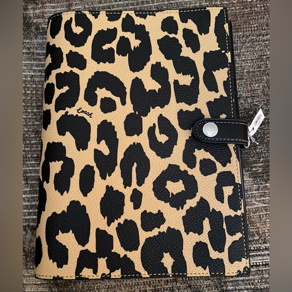 Coach Accessories - Coach Leopard print Notebook.
